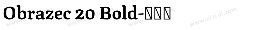 Obrazec 20 Bold字体转换